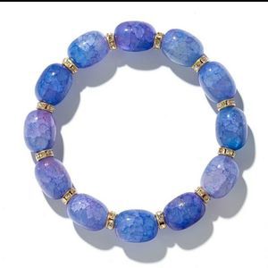 Cool Skytones Stone Bracelet With Gold Spacers